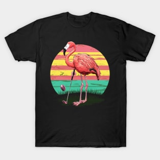 Flamingo Playing Golf T-Shirt